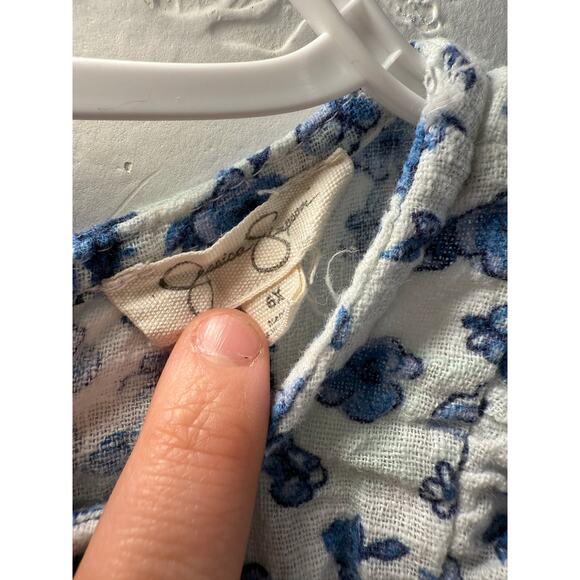 Jessica‎ Simpson girls floral ruffle babydoll blouse 6X ethereal cottagecore - Picture 2 of 5